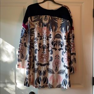 Tunic top with bell sleeves
